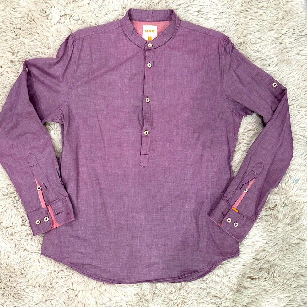 Light purple linen shirt size M